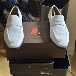 Robert Talbott Men's Light Gray Loafers